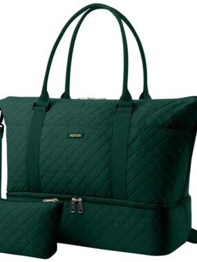 Large Travel Duffel Bag for Women Carry On Overnight Weekender with Shoe